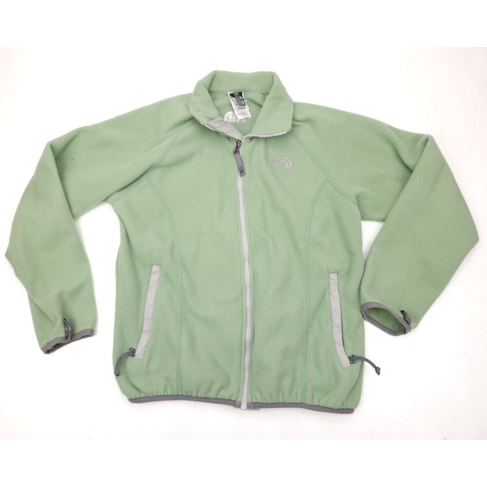 The North Face Womens Green  Fleece Zip Up Jacket Size Small/petite